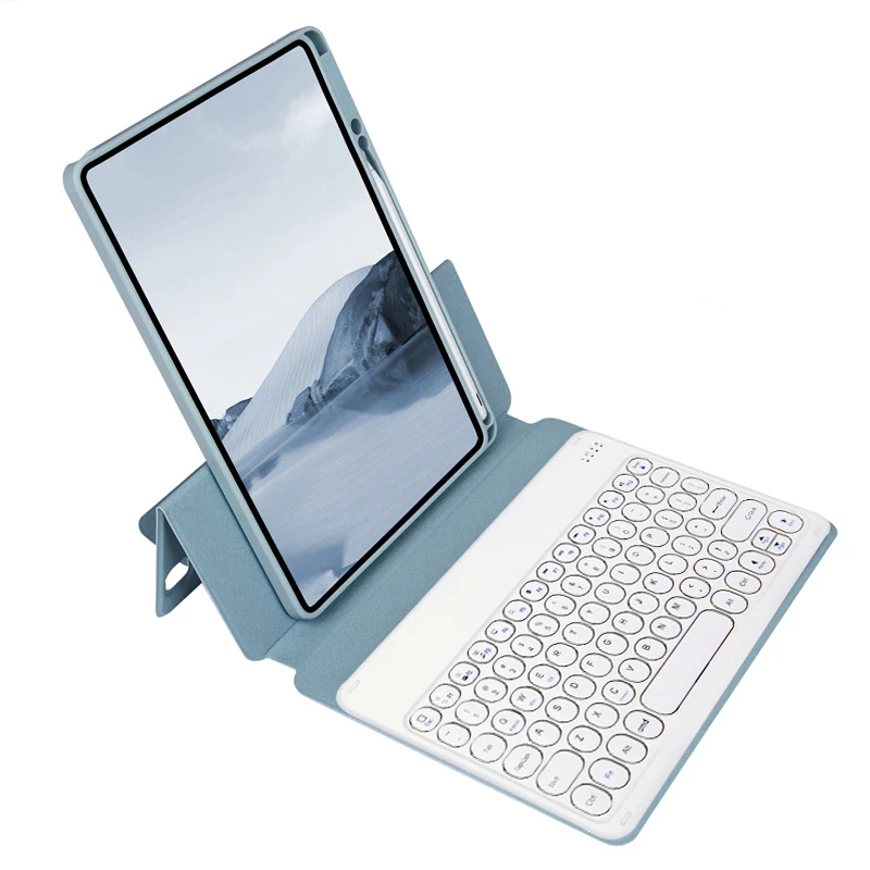 com suporte de caneta para ipad mini teclado teclas sensíveis ao espanhol
