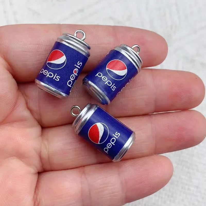 10pcs 3D Cola Drink Bottle Resin Charms Drop Pendants Beverage Floating DIY Earring Bracelet Jewelry Accessory Bulk Wholesale