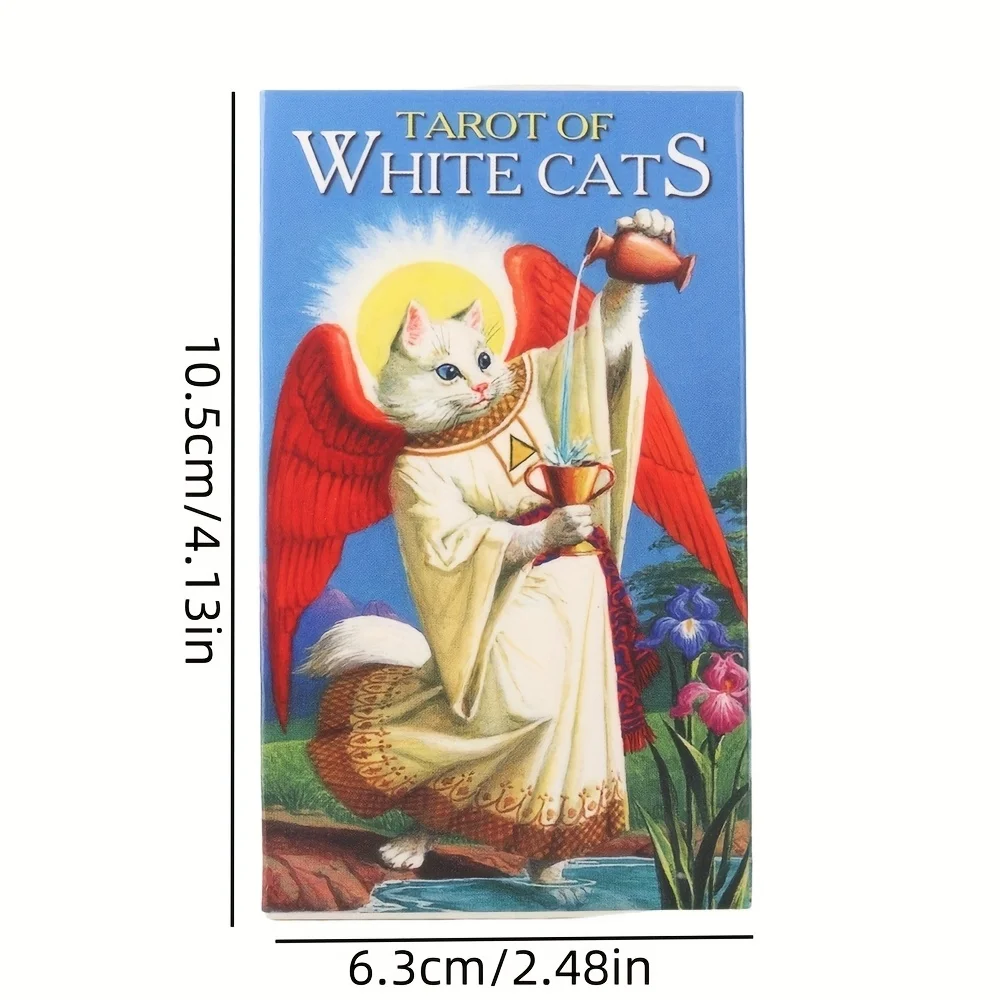 Spanish Tarot - Cat Tarot 78 Cards Divination Version, Spanish Language Divination Game Cards, Perfect for Tarot Readers