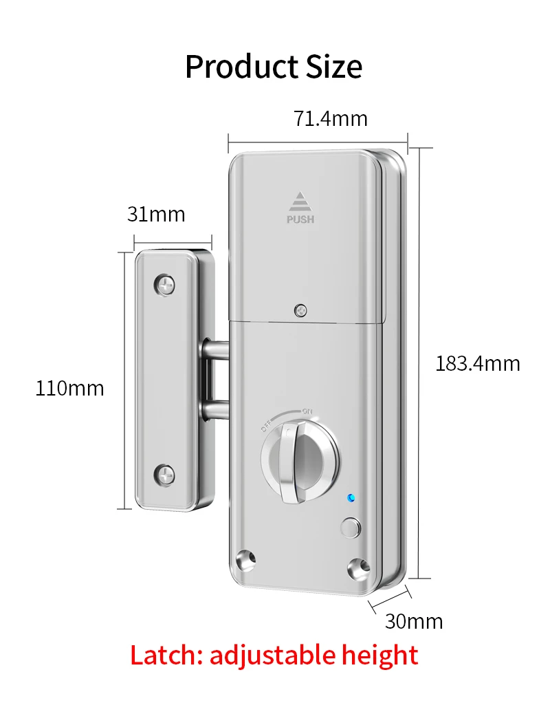 Tuya Smart Door Lock Indoor Invisible Wood Door Magnetic Lock IC Card APP Remote
