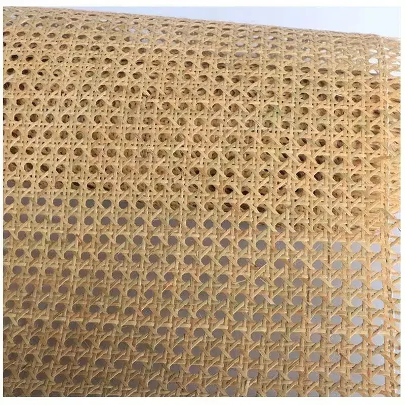 35-50cm Width Natural Cane Webbing Wicker Grid Indonesian Rattan Roll Weaving Repair Material for Chair Cabinet Furniture Decor