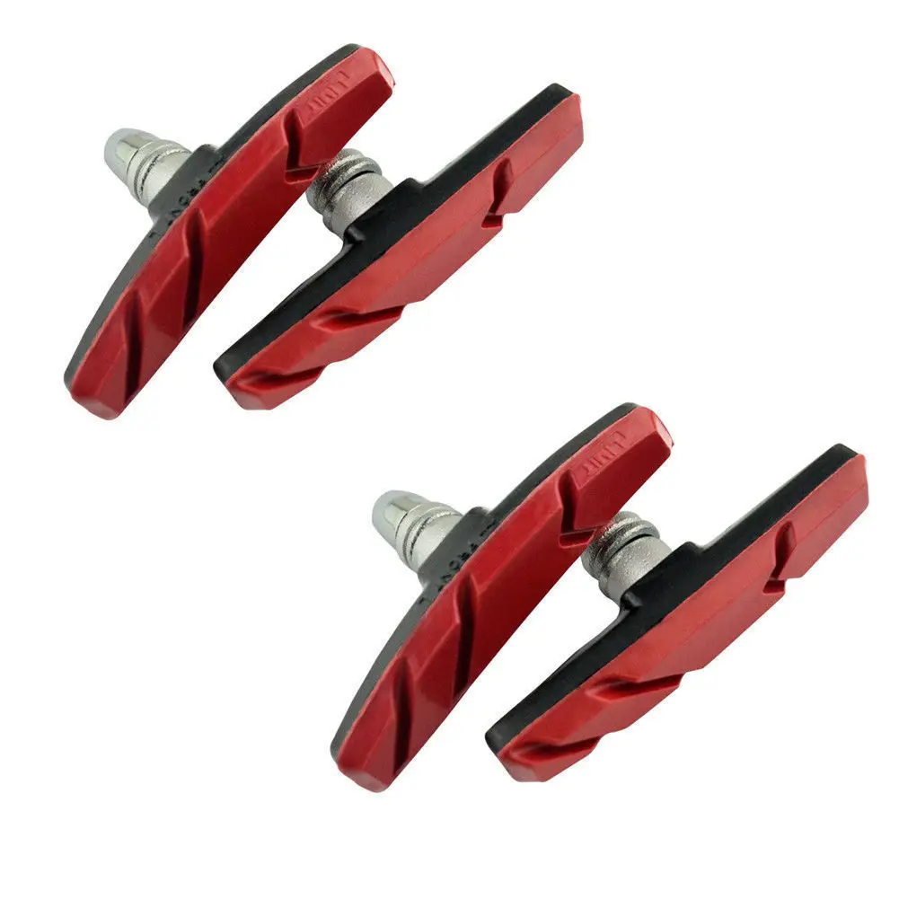 2Pairs V-förmigen Stille Bremsbeläge Geeignet Für BMX Straße Mountainbike Stille Langlebige Bremsbeläge Fahrrad Zubehör