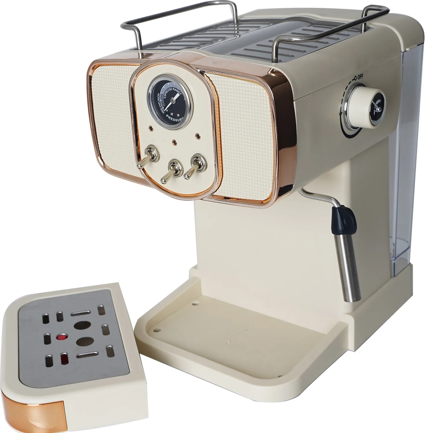 New 20 bar Espresso Coffee Machine with a 2-in-1 Coffee Maker and Milk frother