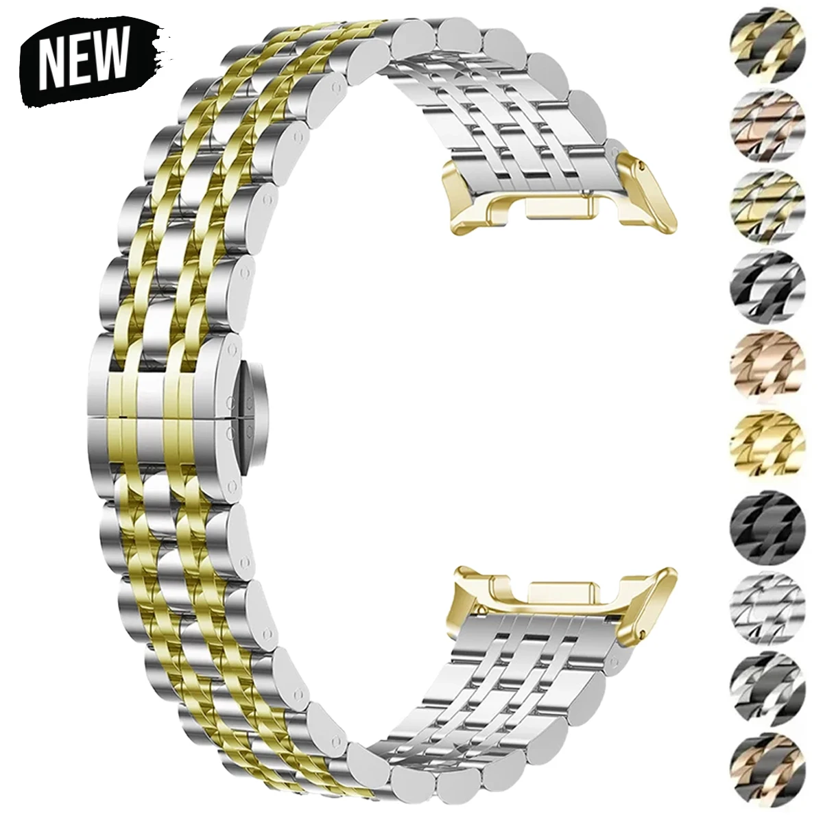 Premium Stainless Steel Smartwatch Band - Metal Bracelet Wristband