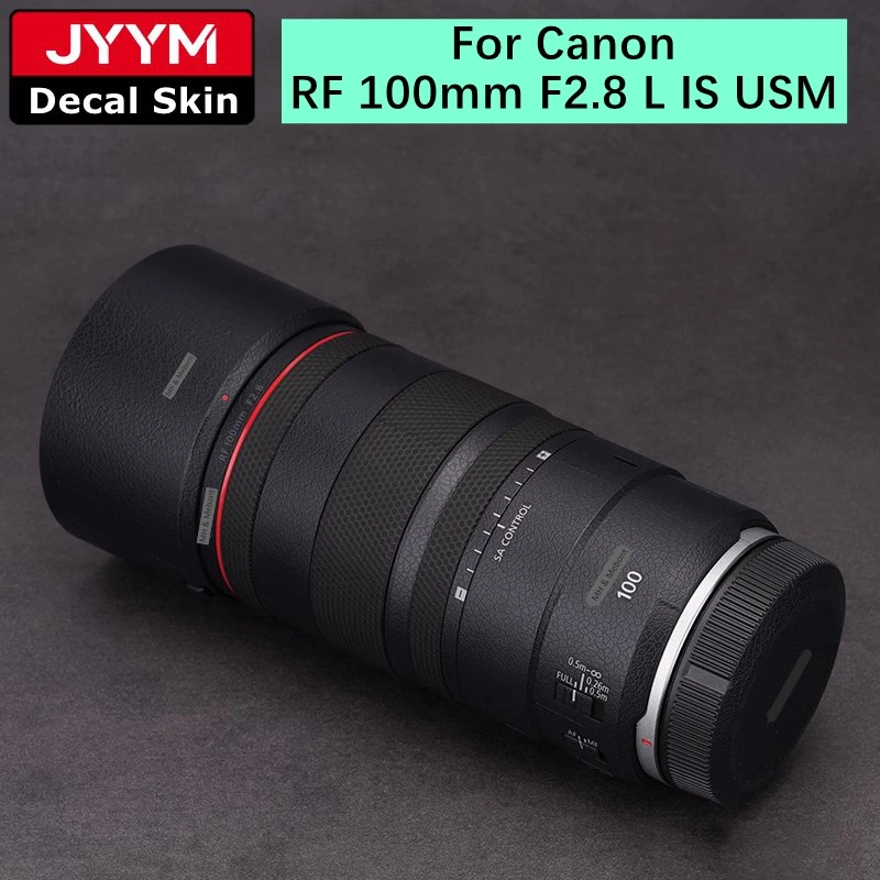 캐논 RF 100mm F2.8 매크로 L IS USM용 렌즈 스티커, 매크로 데칼 스킨 비닐 랩 필름, 스크래치 방지 보호 코팅 RF100 100 2.8