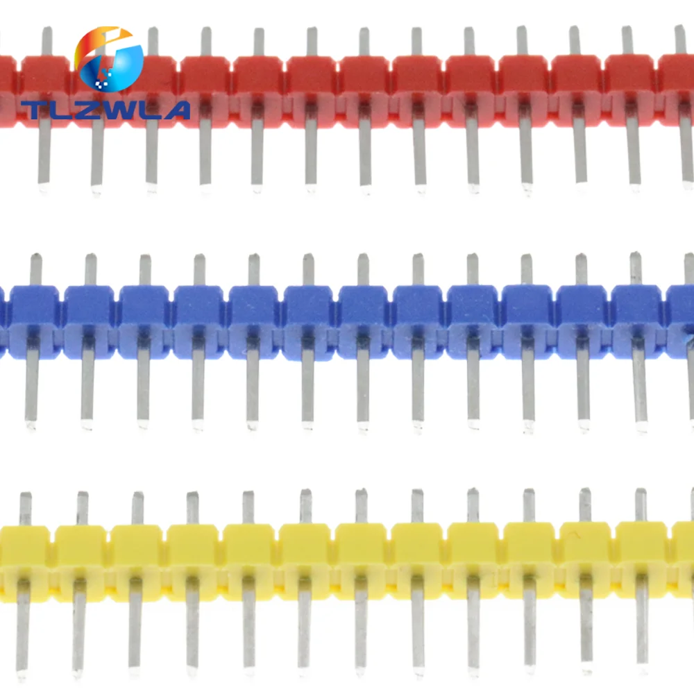 10db 1x40pin Törékeny hajcsat Kamra 2.54mm egységes Csónakázás Apaállat Kamra csatlakozó Nyomtatott áramkör hajcsat csík számára arduino yellow/green/white/black