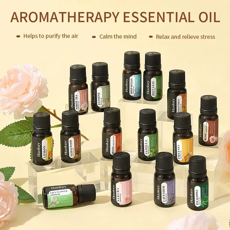 Assorted 20-Flavor Essential Oil Collection for Aromatherapy and Home Fragrance