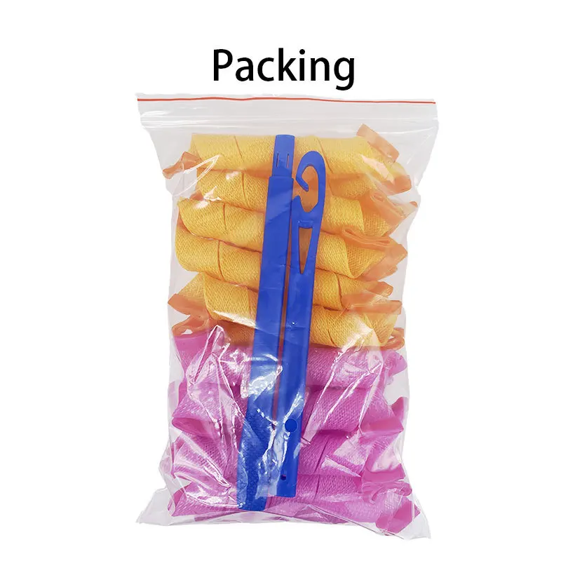 Heatless Curling Headband 12/10pcs No Heat Hair Curls Ribbon Hair Rollers Sleeping Soft Headband Curlers Styling Tools