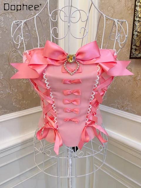 Tube Top Short Bow, Princess Corset Top, Short Bow Wrap Top