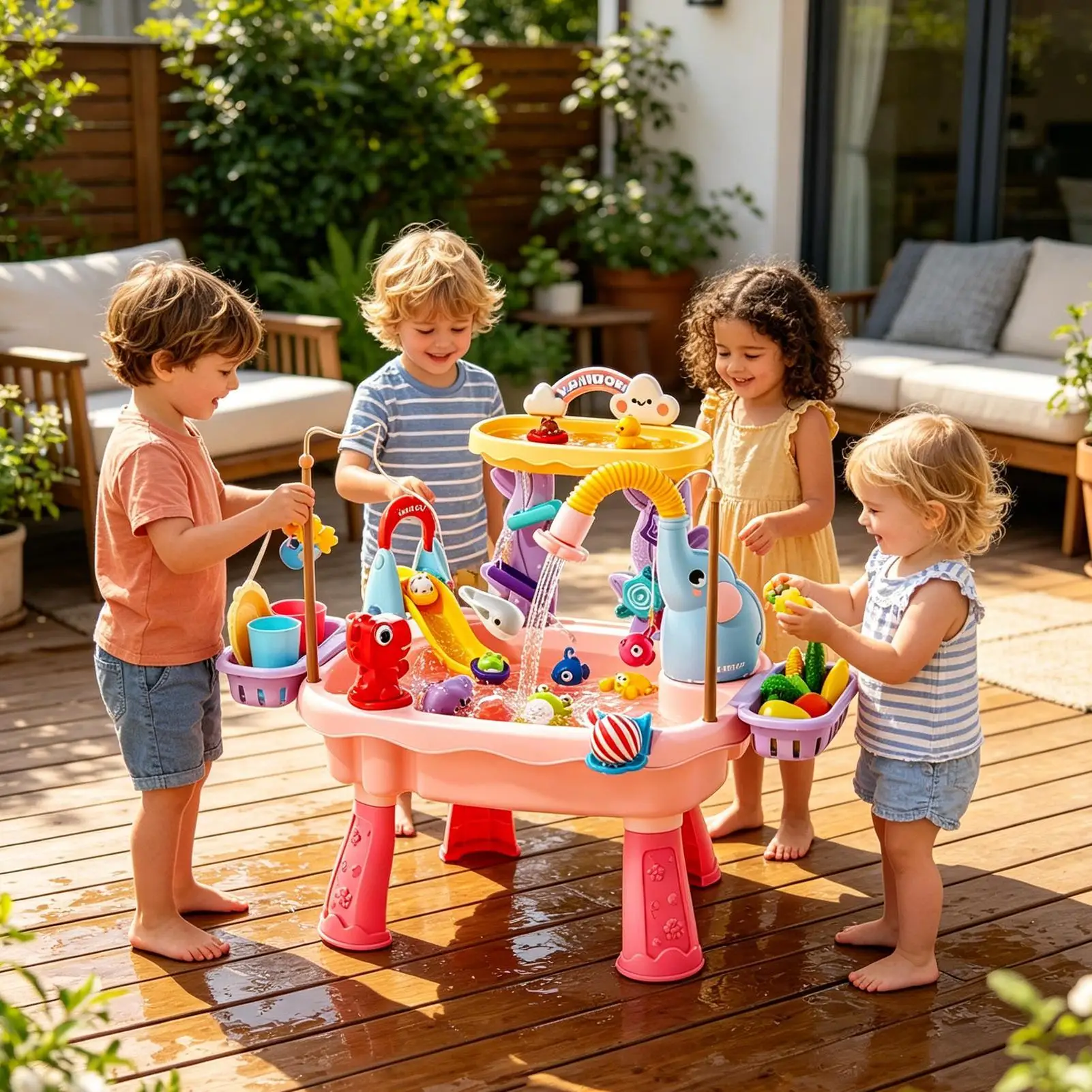 Elektrischer Sand- Und Wassertisch Mit Wasserhahn Und Spielzeug_voghion.com