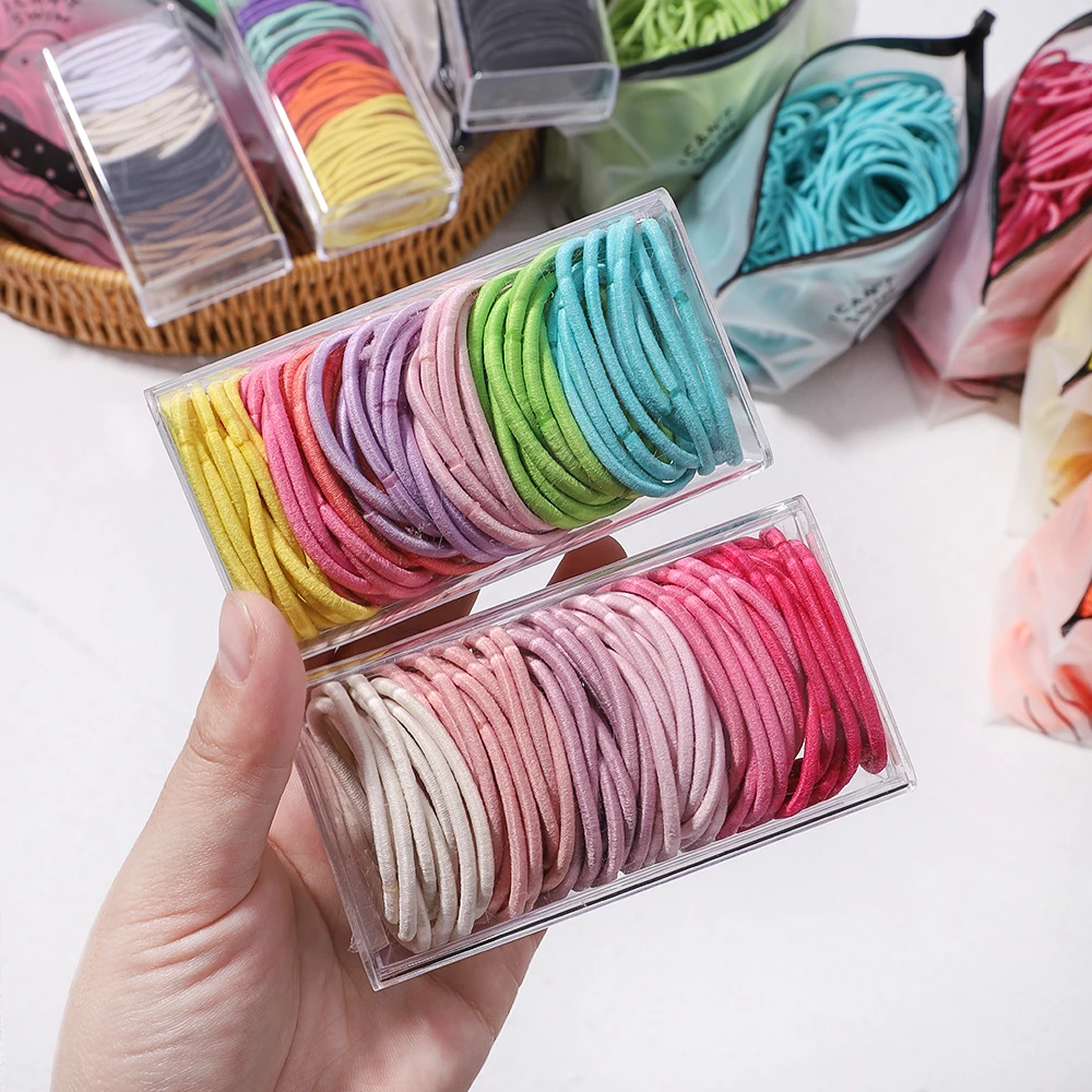 Colorful Elastic Hair Bands for Girls - 30/50/100 Pcs
