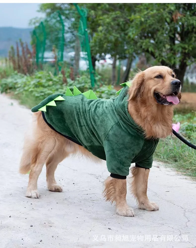 Large Dog Clothes Dinosaur Pet clothing Winter Warm Medium Large Dogs Autumn Winter Pet Items