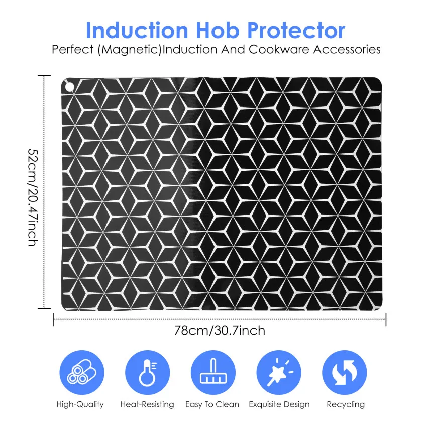 Large Induction Hob Protector Mat, 52x78cm Silicone Induction Protective  Cover- (Magnetic) Cooktop Scratch Protector for - AliExpress