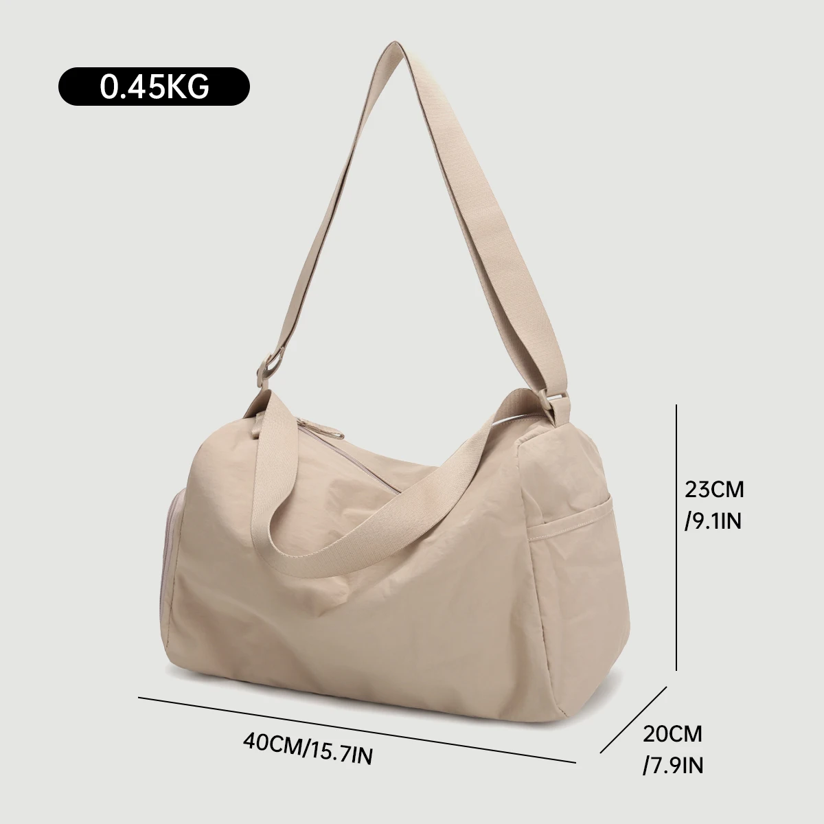 Short-Distance Fitness Bag for Men, Wet and Dry Separation Shoulder Bag, Cross-Body Multi-Functional Travel Bag, Women's Training Swimming Bag with Shoe Compartment