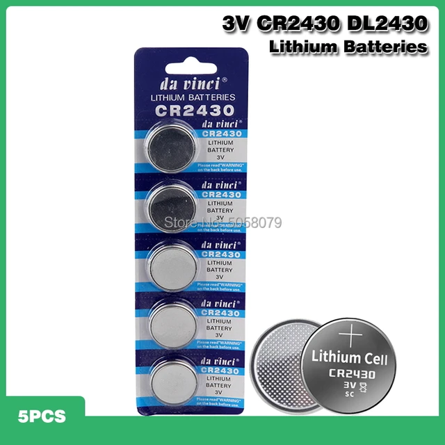 Pilas Cr2430 Pack X 5 Unid 3v Litio 2430 Boton Redonda Pila - $ 2.767,1