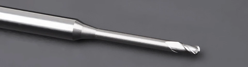 YZH HRC60 Rillenkugelfräser mit Mikrodurchmesser, CNC, langer Hals, lange Ausfallweite R0.1 R0.15 R0.2 R0.3 R0.4 R0.5 R0.75 R1 R1.5 – Detail 4