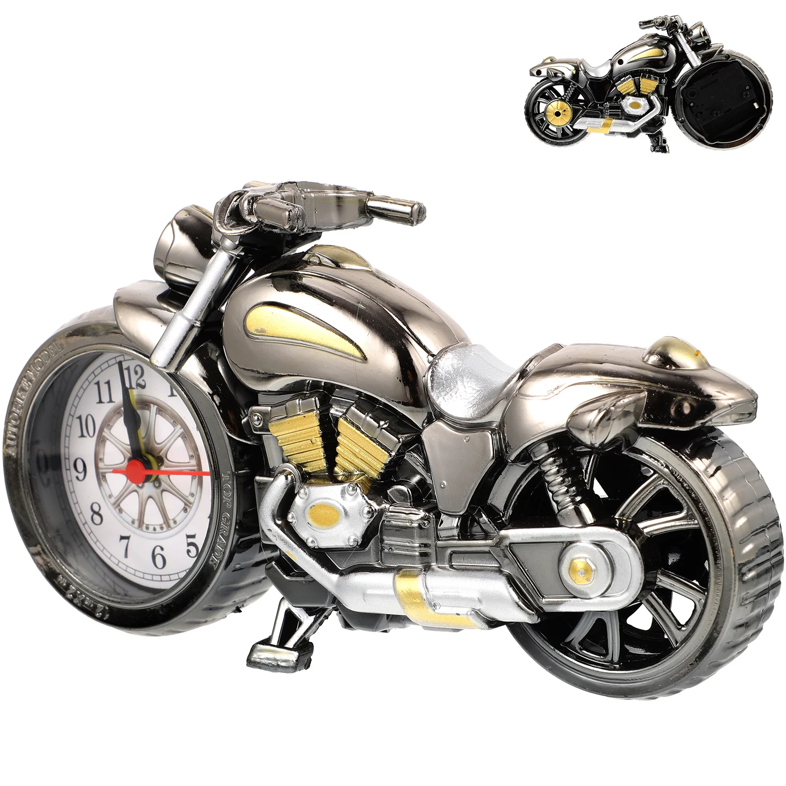

1pc Motorbike Model Clock Bedside Clock Tabletop Quartz Clock (Random Pattern)