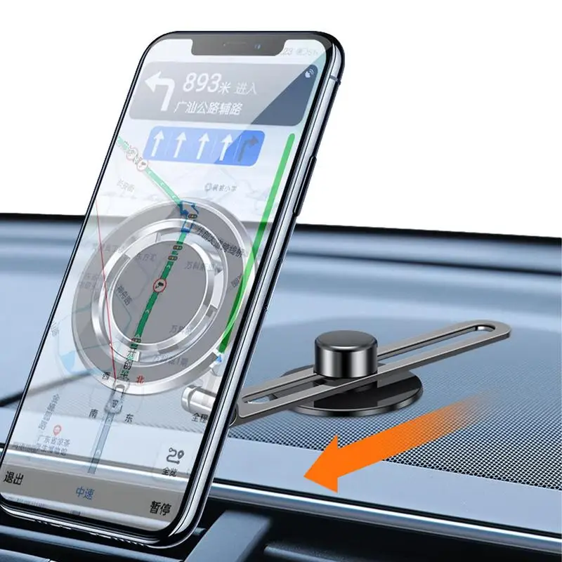

Car Magnetic Mobile Phone Stand With 360 Degrees Rail Design Not Deformed Auto Phone Holder For Car Autos Bicycle Motorcycle