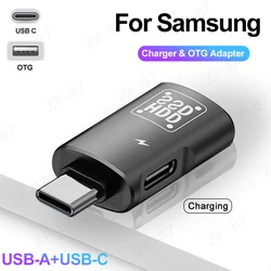 Universal USB - C OTG Adapter & Fast Charger with Audio and U Disk Reader Functions (Charge OTG Black)