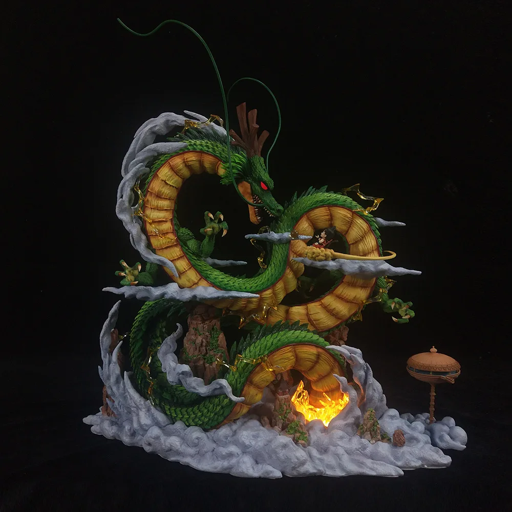 

BANDAI Dragon Ball Z Anime Figure GK Son Goku Wish Dragon Shenron Action Figure PVC Model Statue Collection Ornament Doll Toys