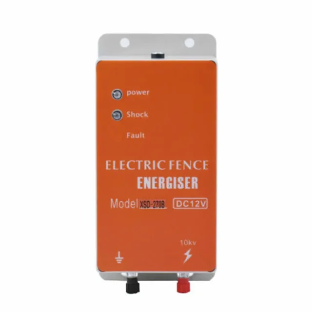 Éneriseur de clôture électrique DC 12V 0.5- 1 joule, pour animaux, bovins, ferme, volaille, chargeur d'énergie solaire, contrôleur de clôture 1