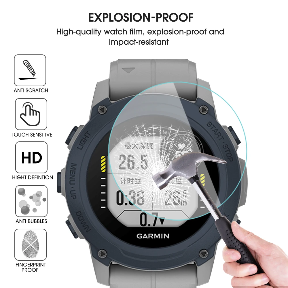 Garmin Descent G1 ȭ  ȭ ȣ  3PCS, Smartwatch Anti Explosion Clear Front Film For Descent G1