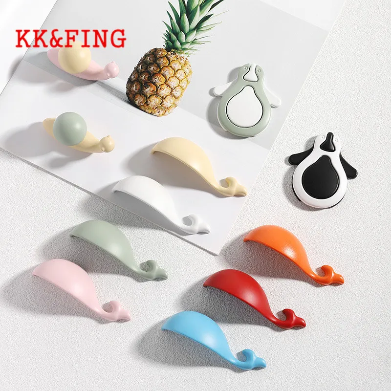 

KK&FING Zinc Alloy Cartoon Color Cabinet Drawer Handles Children's Room Wardrobe Cabinet Door Small Handle Furniture Hardware