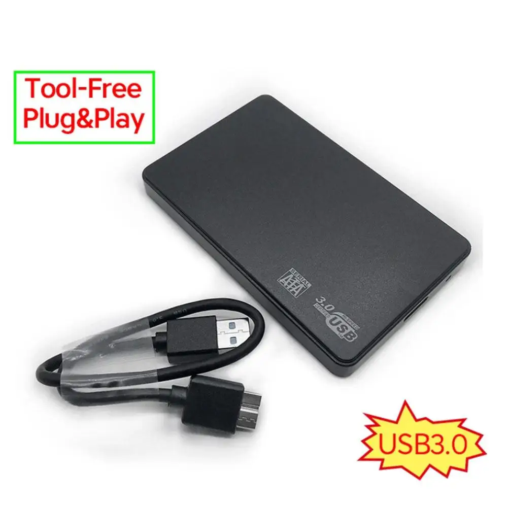 2.5 Inch External Hard Drive Enclosure USB 3.0 5Gbps Hard Drive Case Adapter Tool-Free Portable Compatible For SATA HDD SSD