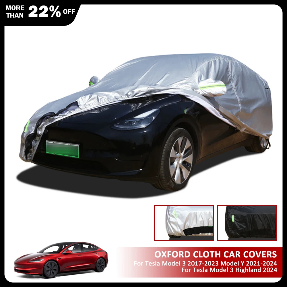 

Car Cover Body Dustproof Waterproof Outdoor Full Car Cover Sun UV Protection Shield For Tesla Model 3 Y Model 3 Highland 2024