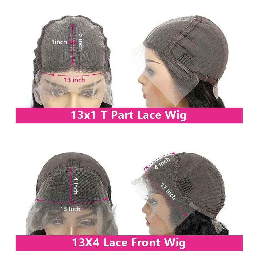 180Density 13x4 Body Wave Lace Front Wig Pre Plucked HD Transparent Lace Frontal Wig Front Human Hair Wigs For Women Remy T