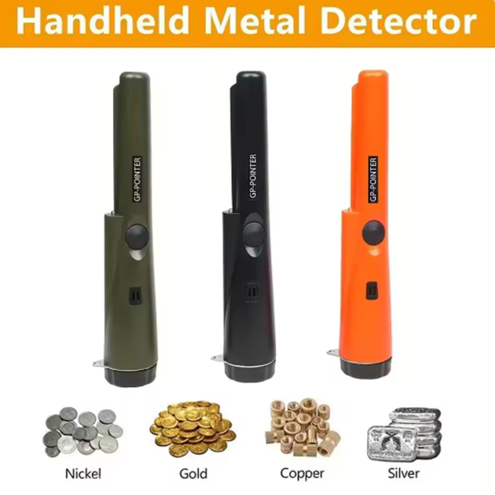 Metal Detector Pro GP-Pointer Handheld w/IP66 Waterproof & LED-Bracelet Strap for Treasure Hunting & Outdoor Exploration