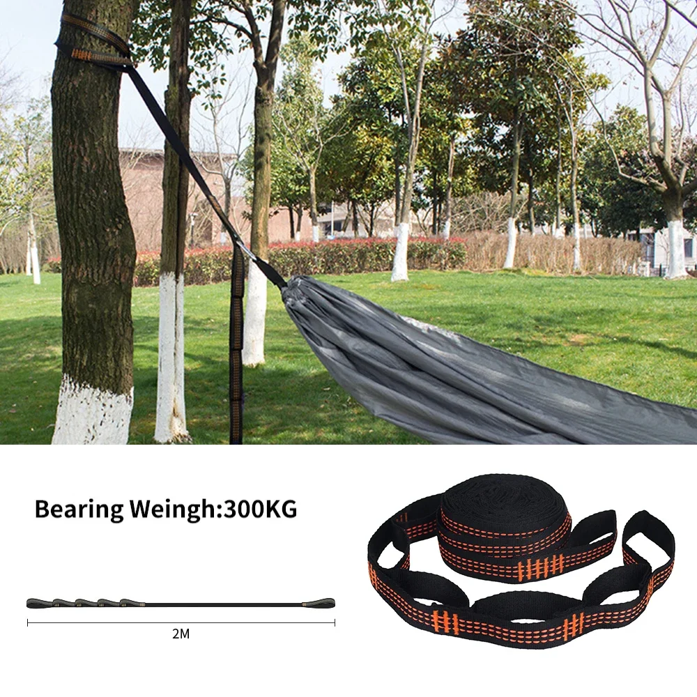 2/4Pcs Hammock Straps Special Reinforced Polyester Straps 5 Ring High Load-Bearing Barbed Outdoor Camping Hammock