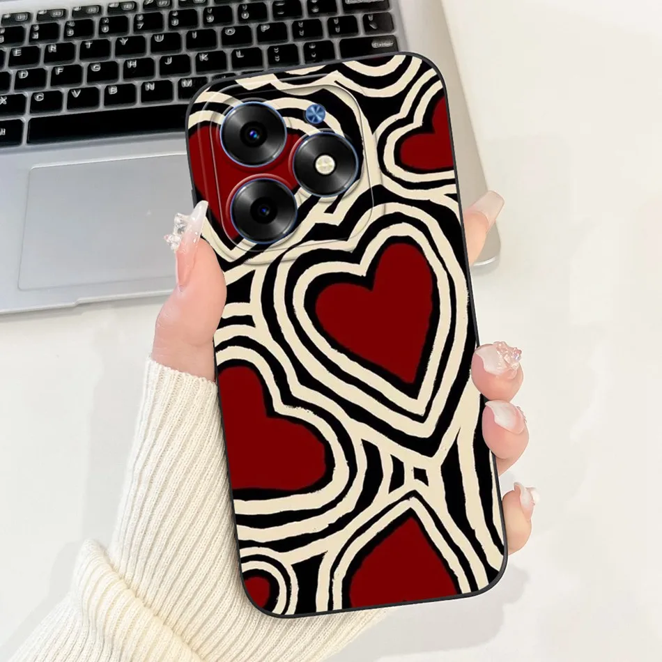 Elegant Printing Soft Silicone Lens Protective Cover Phone Case
