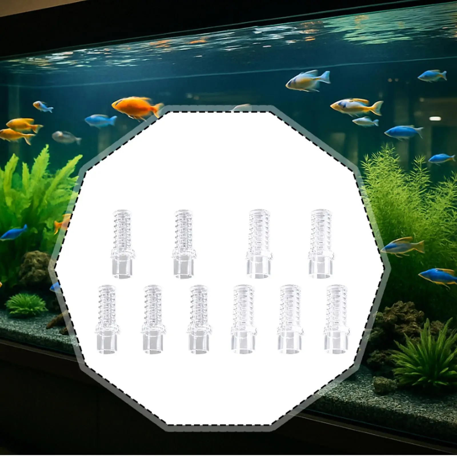 5X Aquarium Drain Connector Acrylic Hose Connector Fittings Replacement Photo Inspiration