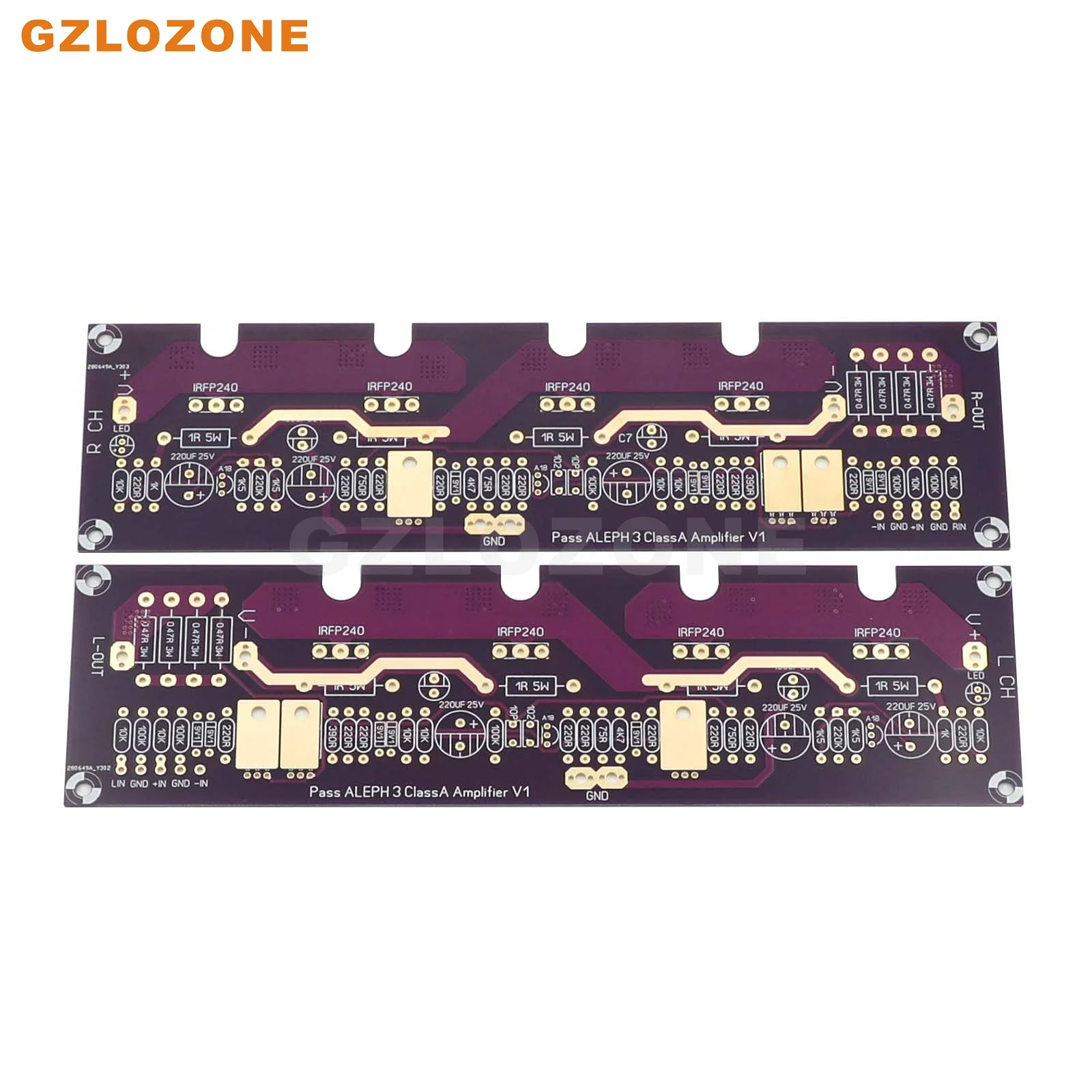 

2CH HIFI PASS A3 FET Pure Class A Power Amplifier Base On PASS Labs Aleph 3 Bare PCB 30W+30W 8 Ohm