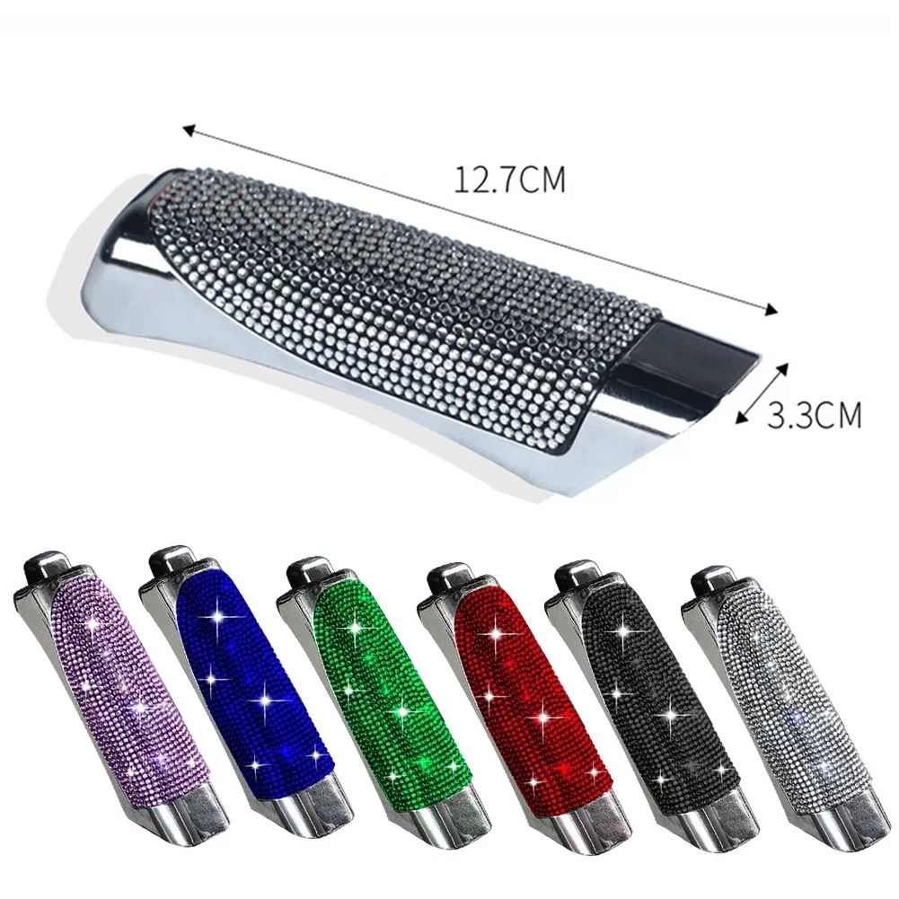 Universal Car Handbrake Covers Anti-slip Auto Gear Shift Collars Diamond Car Bling Accessories Interior for Woman