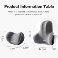 Car Neck Pillow Memory Foam Protective Lumbar Back Support Breathable Car Headrest Cushion Relieve Stress Car Seat Pillow 5