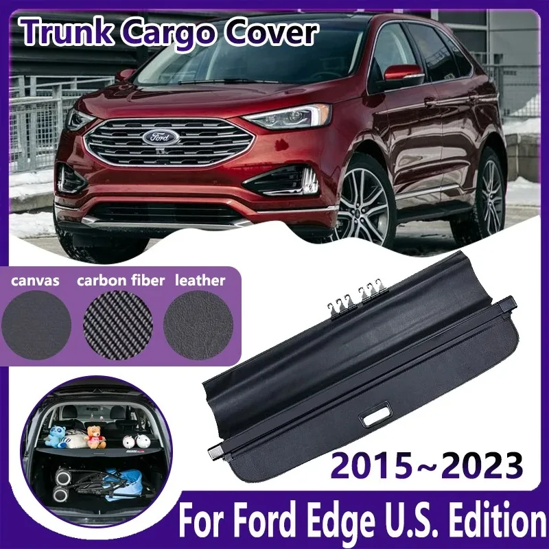 

Car Trunk Cargo Covers for Ford Edge U.S. Edition CD539 2015~2023 MK2 Luggage Organizer Curtain Boot Tray Retractable Accesories