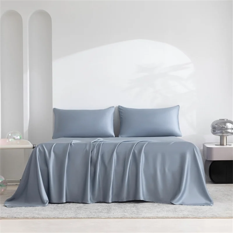Home 100% Bamboo Flat Sheet 1Pc Luxury Soft Bed Sheet Cover Single Double King Queen Size Bed Sheets Silky (Pillowcase Need Buy) 4