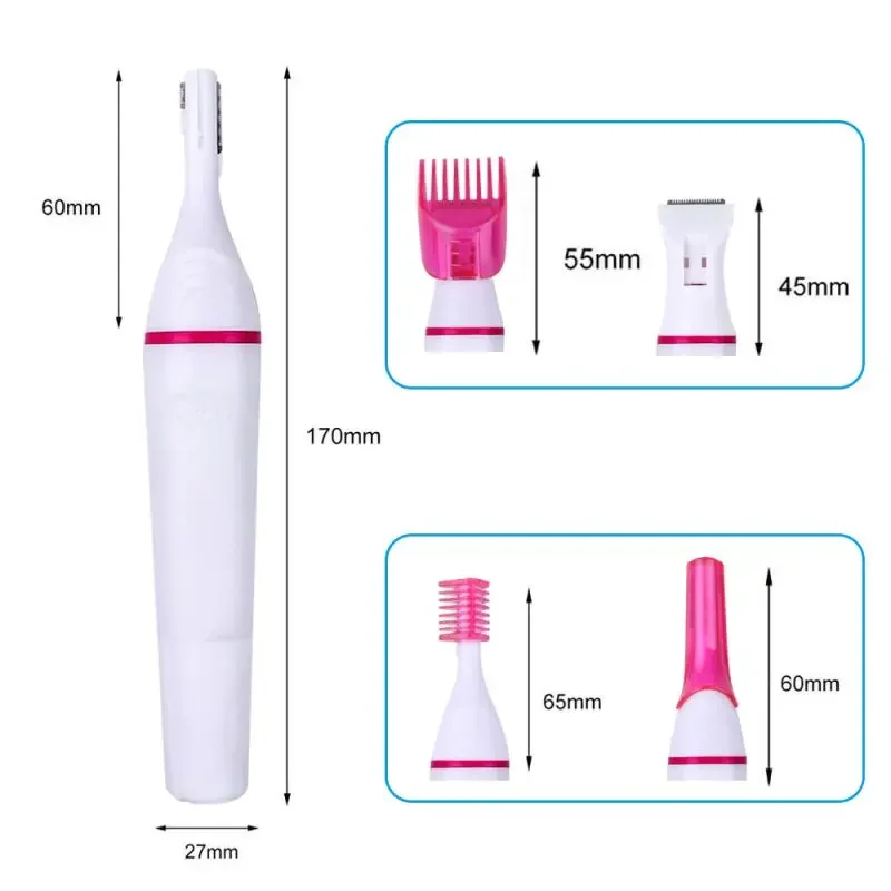 5 In 1 Set Women Epilator Female Eyebrow Trimmer Shaver Hair Removal Machine Face Depilador Bikini Depilatory Tool