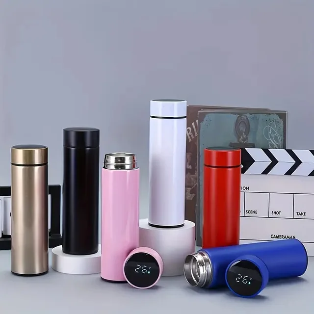 16.91oz Smart Stainless Steel Glass Cup with Temperature Display Vacuum Insulated Tea Mug Silent Base Christmas Gift Travel Mug 2