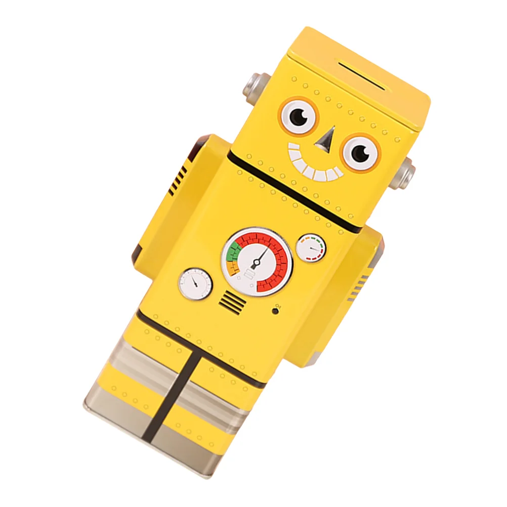 Yellow Robot Tin Piggy Bank For Girls Piggy Bank Girls Saver Children Toy Money Storage Home Decor Gift Idea 5