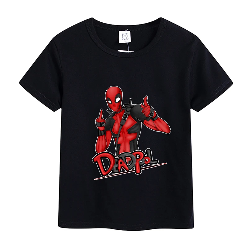 Camiseta De Manga Corta Con Logotipo De Marvel Deadpool Con Cuello En V
