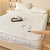 1pcs All Cotton Waterproof Bed Sheet Solid Color Mattress Protective Cover Antibacterial Pure Cotton Dustproof Bedroom Bed Sheet 6