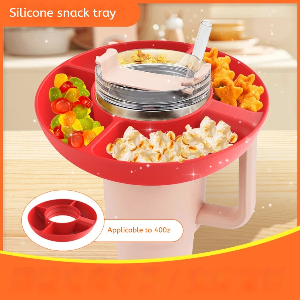 

Аксессуары для вакуумной колбы Stanley и стаканов для воды, удобные для пищевых продуктов, силиконовые тарелки для закусок, легко чистить, 40 унций