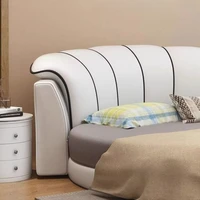 Décoration de chambre à coucher moderne pour adolescentes, lit double avec dossier souple, cadre king size, ensembles de chambre d'hôtel, ensemble complet de meubles 5