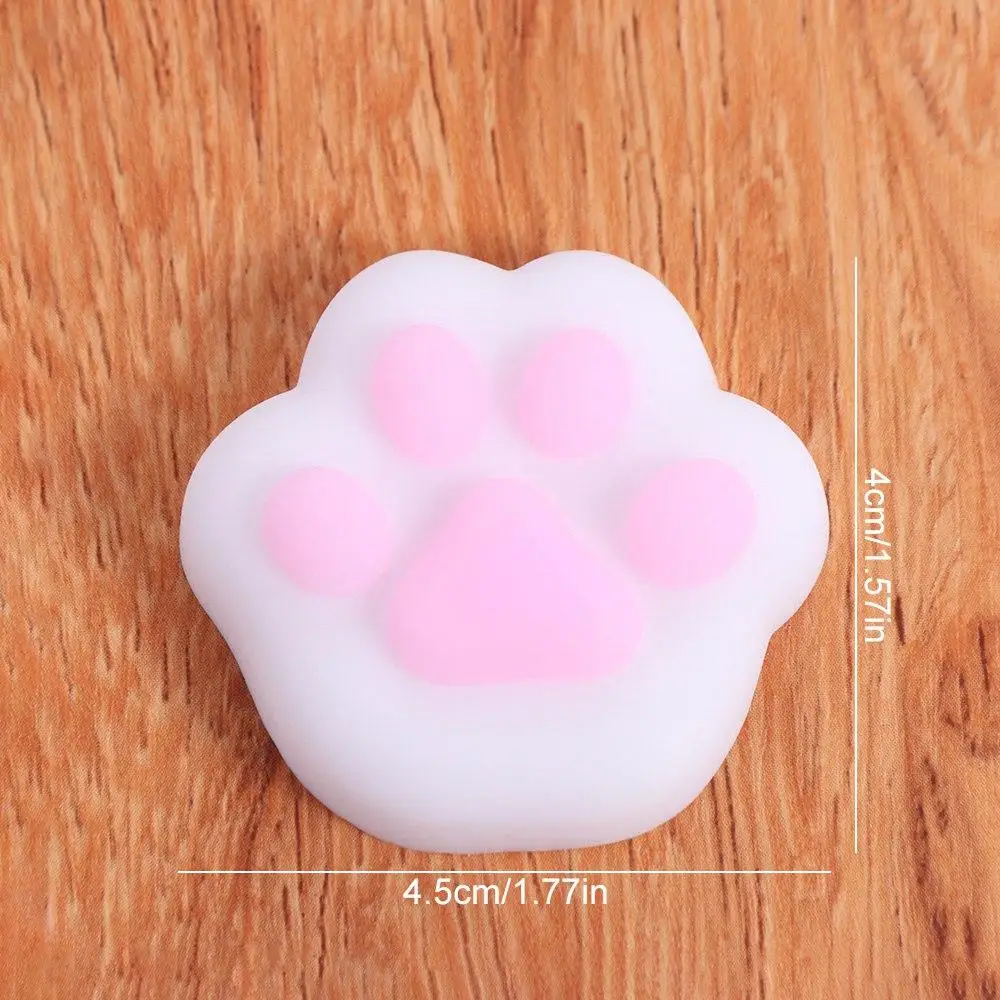 Mini Cat Paw Squeeze Toy Silicone Pinch Decompression Toy Plush TPR Fidget Sensory Toys For Kids Adults Gift 6