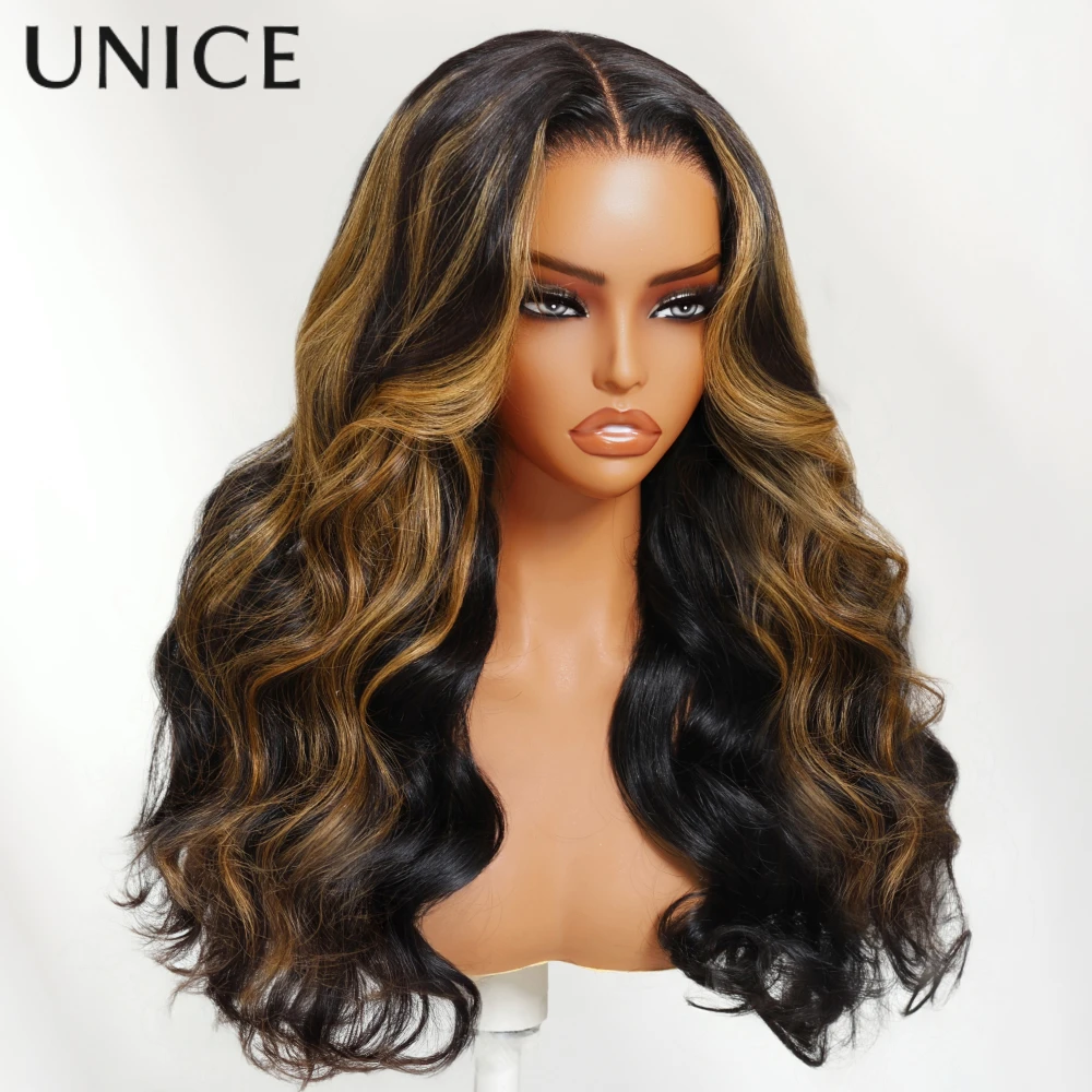 Top 5 Online Wig Shops with the Most Natural-Looking Wigs 6 UNice Hair Caramel Blonde Highlight Body Wave Wig 7x5 Pre Cut Pre Bleached Glueless Wig Human Hair Ready To Wear 150% Density - AliExpress
