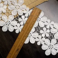 10CM Wide High Quality Exquisite Lace Cotton Embroidery Ribbon Lace Trim Skirt Sewing Accessories Clothing Decorative Materials 4