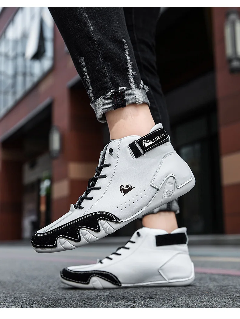 Couple Shoes Men Women Large Size High Top Casual Ankle Boots